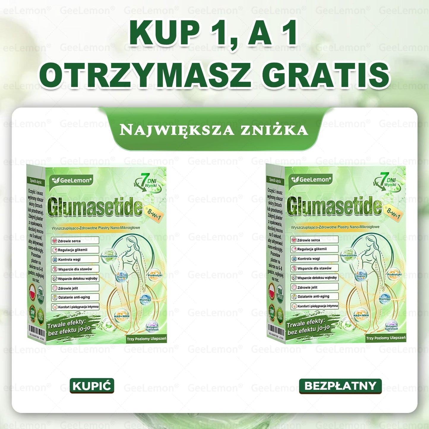 ✨Oficjalny Sklep | 👩‍⚕️🎁 𝐆𝐞𝑒𝐿𝑒𝐦𝐨𝐧® 𝐆𝐥𝐮𝐦ase𝐭𝐢𝐝𝐞 𝟖 𝐰 𝟏 Smukły i Zdrowy Nano Plaster z Mikronakłuciami 🇵🇱(Tylko raz dziennie, widoczne zmiany już w 7 dni)✅ Na otyłość, 🅛🅞🅞🅢🅔 🅢🅚🅘🅝 wiotką skórę, cukrzycę, bezdech senny, problemy ze stawami i wiele więcej