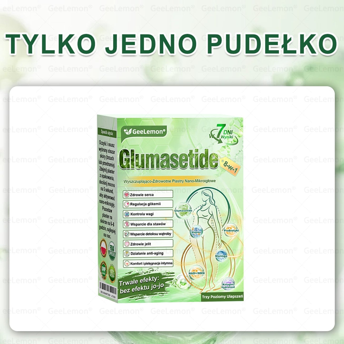 ✨Oficjalny Sklep | 👩‍⚕️🎁 𝐆𝐞𝑒𝐿𝑒𝐦𝐨𝐧® 𝐆𝐥𝐮𝐦ase𝐭𝐢𝐝𝐞 𝟖 𝐰 𝟏 Smukły i Zdrowy Nano Plaster z Mikronakłuciami 🇵🇱(Tylko raz dziennie, widoczne zmiany już w 7 dni)✅ Na otyłość, 🅛🅞🅞🅢🅔 🅢🅚🅘🅝 wiotką skórę, cukrzycę, bezdech senny, problemy ze stawami i wiele więcej