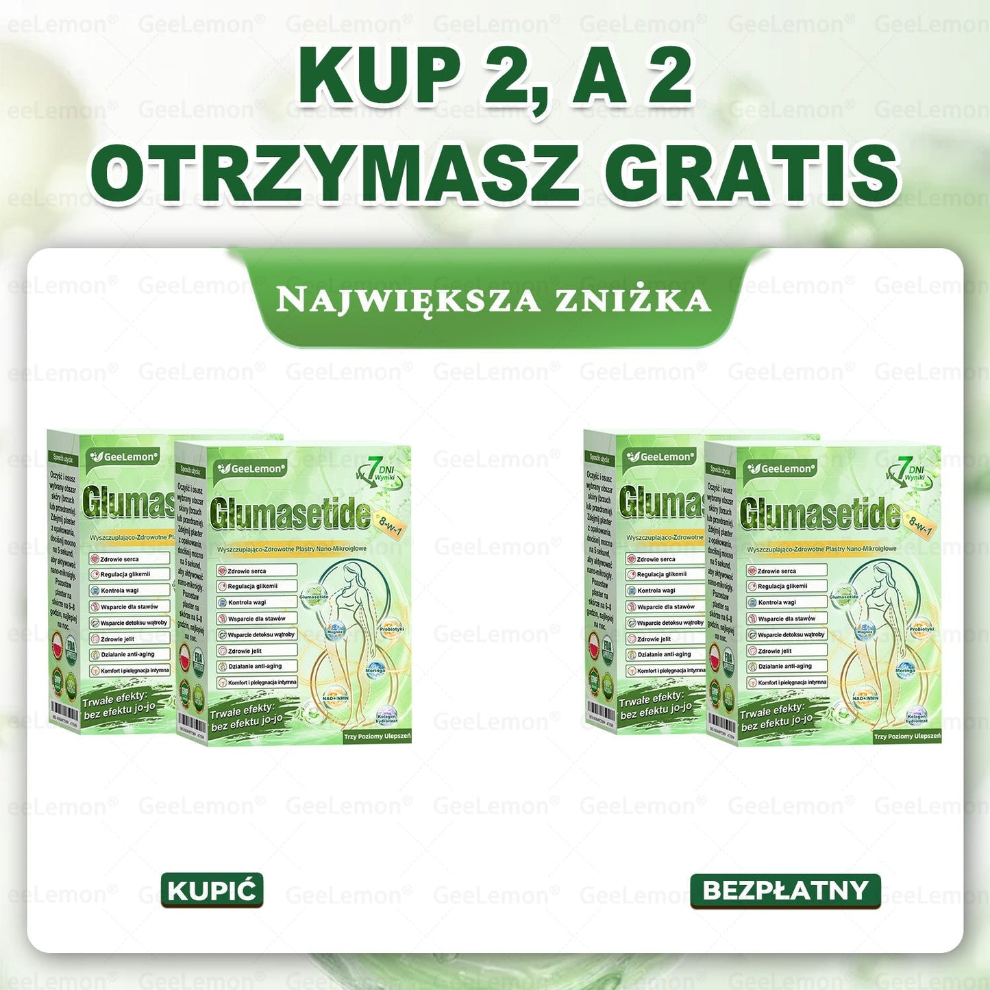 ✨Oficjalny Sklep | 👩‍⚕️🎁 𝐆𝐞𝑒𝐿𝑒𝐦𝐨𝐧® 𝐆𝐥𝐮𝐦ase𝐭𝐢𝐝𝐞 𝟖 𝐰 𝟏 Smukły i Zdrowy Nano Plaster z Mikronakłuciami 🇵🇱(Tylko raz dziennie, widoczne zmiany już w 7 dni)✅ Na otyłość, 🅛🅞🅞🅢🅔 🅢🅚🅘🅝 wiotką skórę, cukrzycę, bezdech senny, problemy ze stawami i wiele więcej