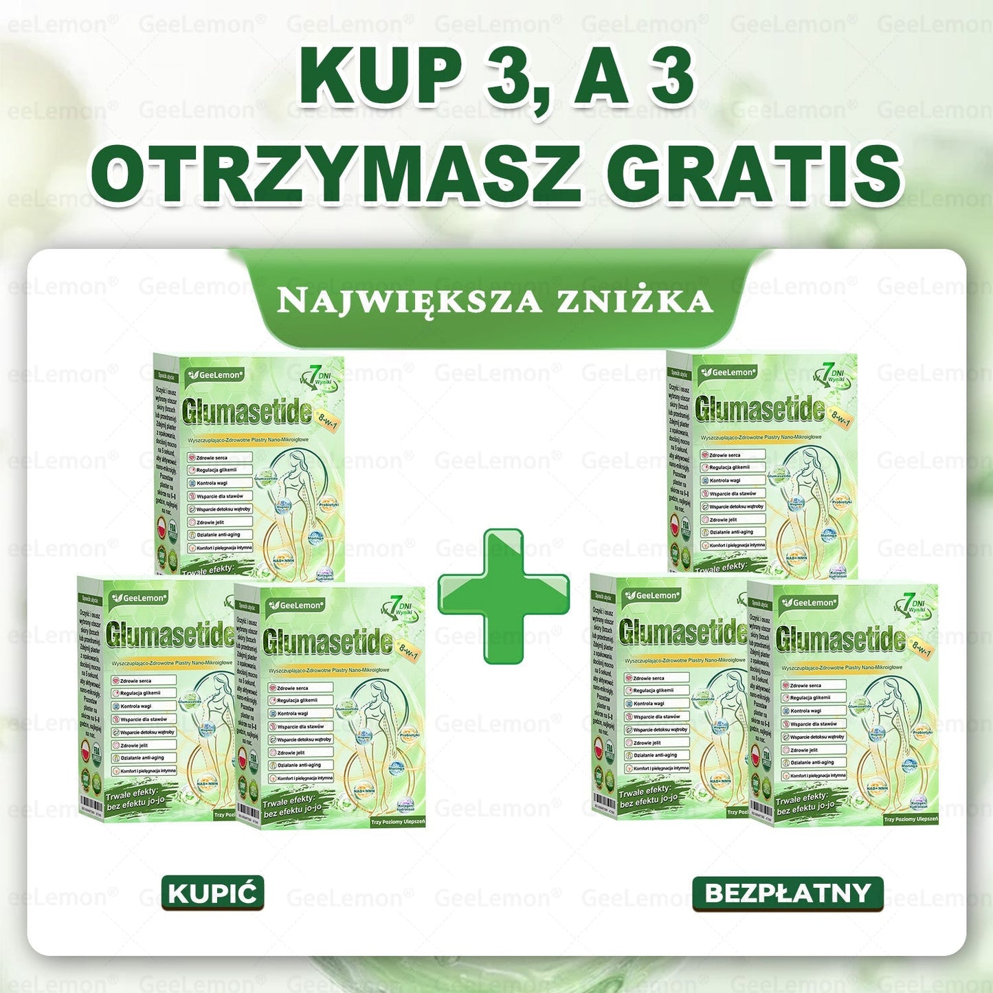 ✨Oficjalny Sklep | 👩‍⚕️🎁 𝐆𝐞𝑒𝐿𝑒𝐦𝐨𝐧® 𝐆𝐥𝐮𝐦ase𝐭𝐢𝐝𝐞 𝟖 𝐰 𝟏 Smukły i Zdrowy Nano Plaster z Mikronakłuciami 🇵🇱(Tylko raz dziennie, widoczne zmiany już w 7 dni)✅ Na otyłość, 🅛🅞🅞🅢🅔 🅢🅚🅘🅝 wiotką skórę, cukrzycę, bezdech senny, problemy ze stawami i wiele więcej