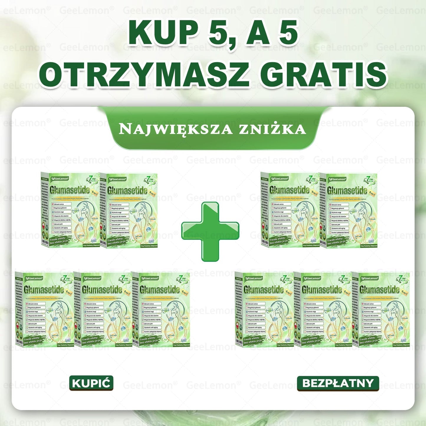 ✨Oficjalny Sklep | 👩‍⚕️🎁 𝐆𝐞𝑒𝐿𝑒𝐦𝐨𝐧® 𝐆𝐥𝐮𝐦ase𝐭𝐢𝐝𝐞 𝟖 𝐰 𝟏 Smukły i Zdrowy Nano Plaster z Mikronakłuciami 🇵🇱(Tylko raz dziennie, widoczne zmiany już w 7 dni)✅ Na otyłość, 🅛🅞🅞🅢🅔 🅢🅚🅘🅝 wiotką skórę, cukrzycę, bezdech senny, problemy ze stawami i wiele więcej